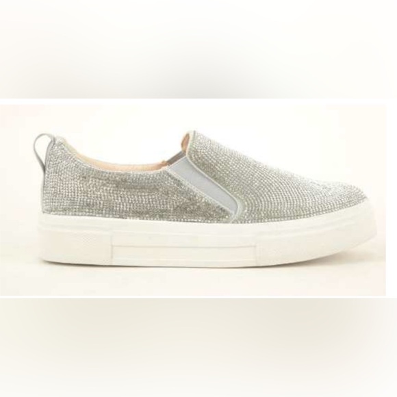 Women's Silver Slip-On Sneakers - Picture 4 of 4
